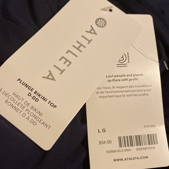 💙 ATHLETA D-DD Plunge Bikini Top // Dress Blue - Picture 6 of 11